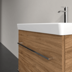 Villeroy & Boch Avento Oak Kansas 600mm Wall Hung 2-Drawer Washbasin and Vanity Unit SAVE09RH01