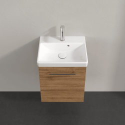 Villeroy & Boch Avento Oak Kansas 450mm Wall Hung 1 Door Washbasin and Vanity Unit SAVE17RH01