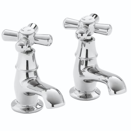 Heritage Ryde Basin Pillar Taps (Pair) Chrome TRHC00