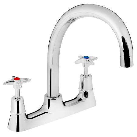Bristan X-Head Chrome Plated Deck Sink Mixer VAX2 DSM C