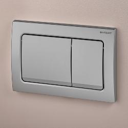 Geberit Alpha01 Square Dual Flush Plate - Matt Chrome 115.055.46.1