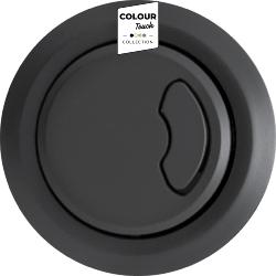 Wirquin Round Dual Flush Operated Matt Black 50120760