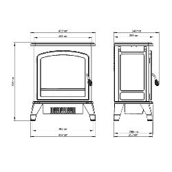 Bemodern Trowpoint Matt Black Freestanding Electric Stove 07361X