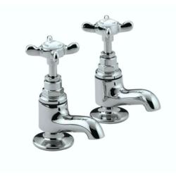 Bristan 1901 Vanity Basin Pillar Taps - Chrome N VAN C CD