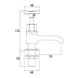 Bristan Art Deco Basin Taps with Ceramic Disc D2 1/2 C CD