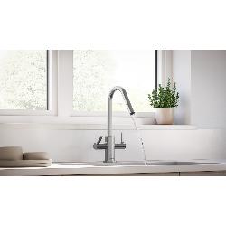 Bristan Cashew Easyfit Monobloc Sink Mixer Stainless Steel CSH EFSNK SS