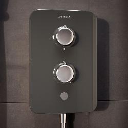 Aqualisa E2 Electric Shower with 3 Mode Handset 9.5kW Multifit in Grey E2G95