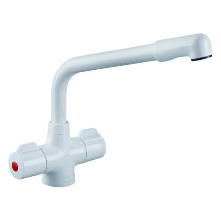 Bristan Manhattan Easyfit Mono Sink Mixer Tap White MH SNK EF WHT