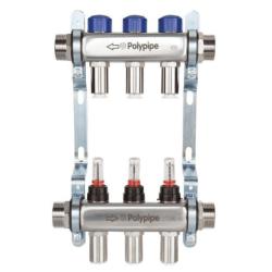 Polypipe 15mm Stainless Steel 5 Port - Push-Fit Manifold PB12755