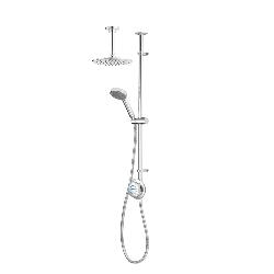 Aqualisa Quartz Classic Smart Divert Exposed Shower with Adjustable and Ceiling Fix Heads - HP