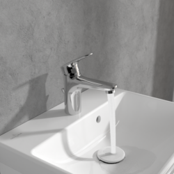 Villeroy & Boch O.novo Start Single Lever Basin Mixer with Pop-up Waste Chrome TVW10510111061