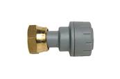 Polypipe PolyPlumb Straight Tap Connector (Brass Connecting Nut) 15mm X 1/2 PB715