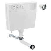 Geberit Low Height Concealed Cistern with Type 01 Push Button Gloss Chrome 109.724.21.2