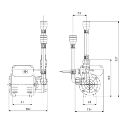 Grundfos 98950218 SSR2-2.0C Single Impeller Positive Head Shower Pump