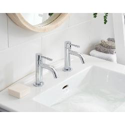 Bristan Mila Basin Pillar Taps Chrome MI 1/2 C