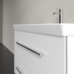 Villeroy & Boch Avento Crystal White 800mm Wall Hung 2-Drawer Washbasin and Vanity Unit SAVE05B401