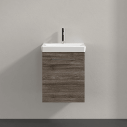 Villeroy & Boch Avento Stone Oak 450mm Wall Hung 1 Door Washbasin and Vanity Unit SAVE17RK01