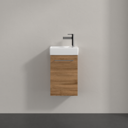 Villeroy & Boch Avento Oak Kansas 360mm Wall Hung 1 Door Washbasin and Vanity Unit SAVE31RH01