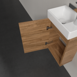 Villeroy & Boch Avento Oak Kansas 360mm Wall Hung 1 Door Washbasin and Vanity Unit SAVE31RH01