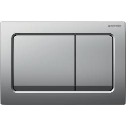 Geberit Alpha01 Square Dual Flush Plate - Matt Chrome 115.055.46.1