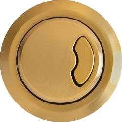 Wirquin Round Dual Flush Operated Brushed Brass 50120762