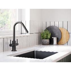 Bristan Cashew Easyfit Monobloc Sink Mixer Black CSH EFSNK BLK