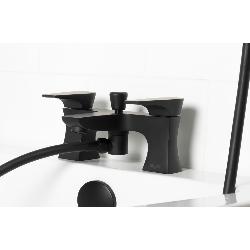 Bristan Hourglass Bath Shower Mixer Tap Black HOU BSM BLK