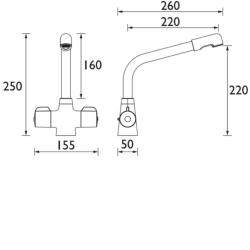 Bristan Manhattan Easyfit Mono Sink Mixer Tap Brushed Nickel MH SNK EF BN