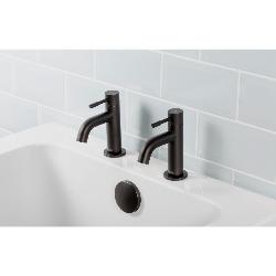 Bristan Mila Bath Pillar Taps Black MI 3/4 BLK