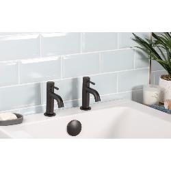 Bristan Mila Bath Pillar Taps Black MI 3/4 BLK