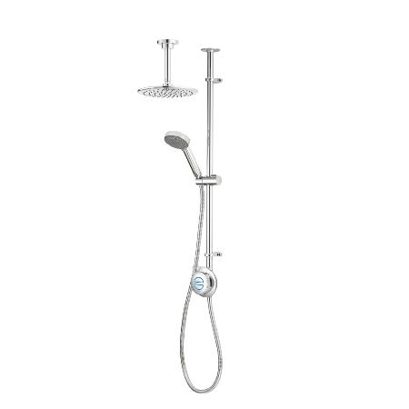 Aqualisa Quartz Classic Smart Divert Exposed Shower with Adjustable and Ceiling Fix Heads - GP