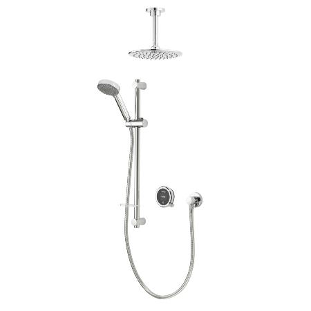 Aqualisa Quartz Touch Smart Divert Concealed Shower with Adjustable and Ceiling Fix Heads - GP