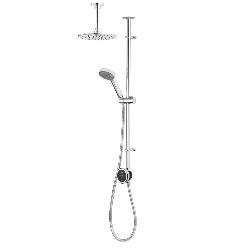 Aqualisa Quartz Touch Smart Divert with Exposed Shower with Adjustable and Ceiling Fix Heads - GP