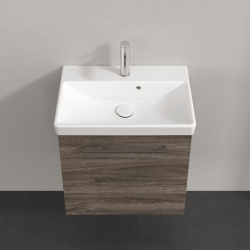 Villeroy & Boch Avento Stone Oak 550mm Wall Hung 1 Door Washbasin and Vanity Unit SAVE13RK01