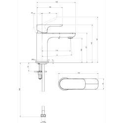 Villeroy & Boch O.novo Single Lever Basin Mixer Chrome TVW10400300161