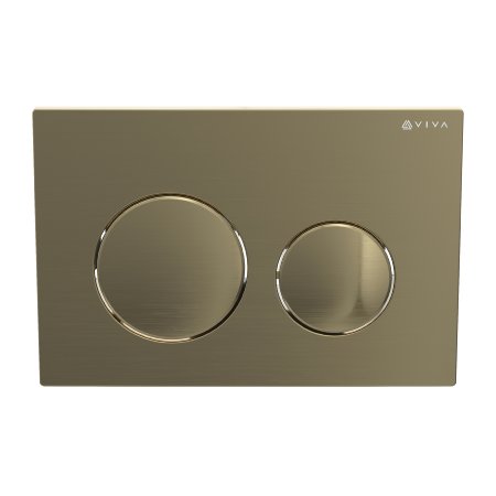 Viva Skylo Ultra14 Brushed Brass Dual Flush Plate ULTRA14