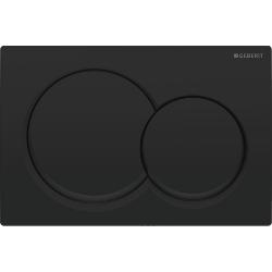 Geberit Alpha01 Round Dual Flush Plate - Matt Black 115.035.14.1