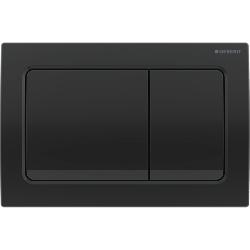 Geberit Alpha01 Square Dual Flush Plate - Black Chrome 115.055.QC.1