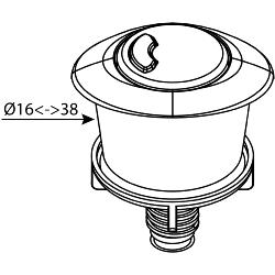 Wirquin Round Dual Flush Operated Chrome 50120569