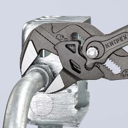 Knipex Pliers Wrench Plastic Coated Grey Atramentized 250mm 86 01 250