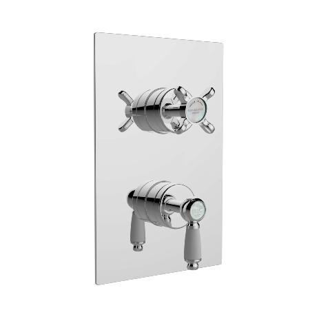 Bristan Renaissance 2 Recessed Dual Control Shower With Two Outlet Diverter Chrome RS2 SHCDIV C