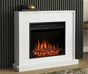 Bemodern Salehurst 38" Timber Electric Fireplace Ash White SALEH-AW-22ROD