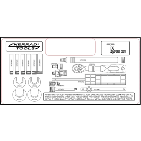 Nerrad Tapex Kit Spare 8mm Hex Drive Handle NTTMR2