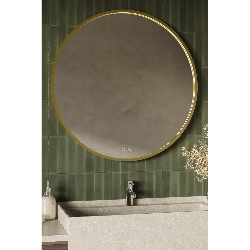 Tranquil Mirage Round Mirror Brushed Brass 900mm