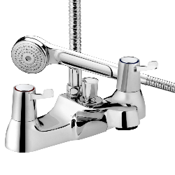 Bristan Lever Bath Shower Mixer with Ceramic Disc Valves Chrome Plated VAL2 BSM C CD