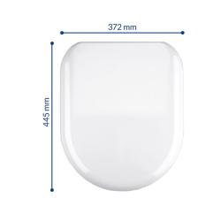 Thomas Dudley 323925 Esme Soft Close White Toilet Seat - Thermoset, Quick Release Mechanism