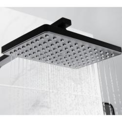 Bristan Craze Black Exposed Bar Shower Valve Kit With Rigid Riser and Diverter CRZ SHXDIVCTFF BLK