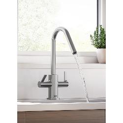 Bristan Cashew Easyfit Monobloc Sink Mixer Stainless Steel CSH EFSNK SS