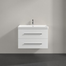 Villeroy & Boch Avento Crystal White 800mm Wall Hung 2-Drawer Washbasin and Vanity Unit SAVE05B401