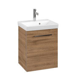 Villeroy & Boch Avento Oak Kansas 450mm Wall Hung 1 Door Washbasin and Vanity Unit SAVE17RH01